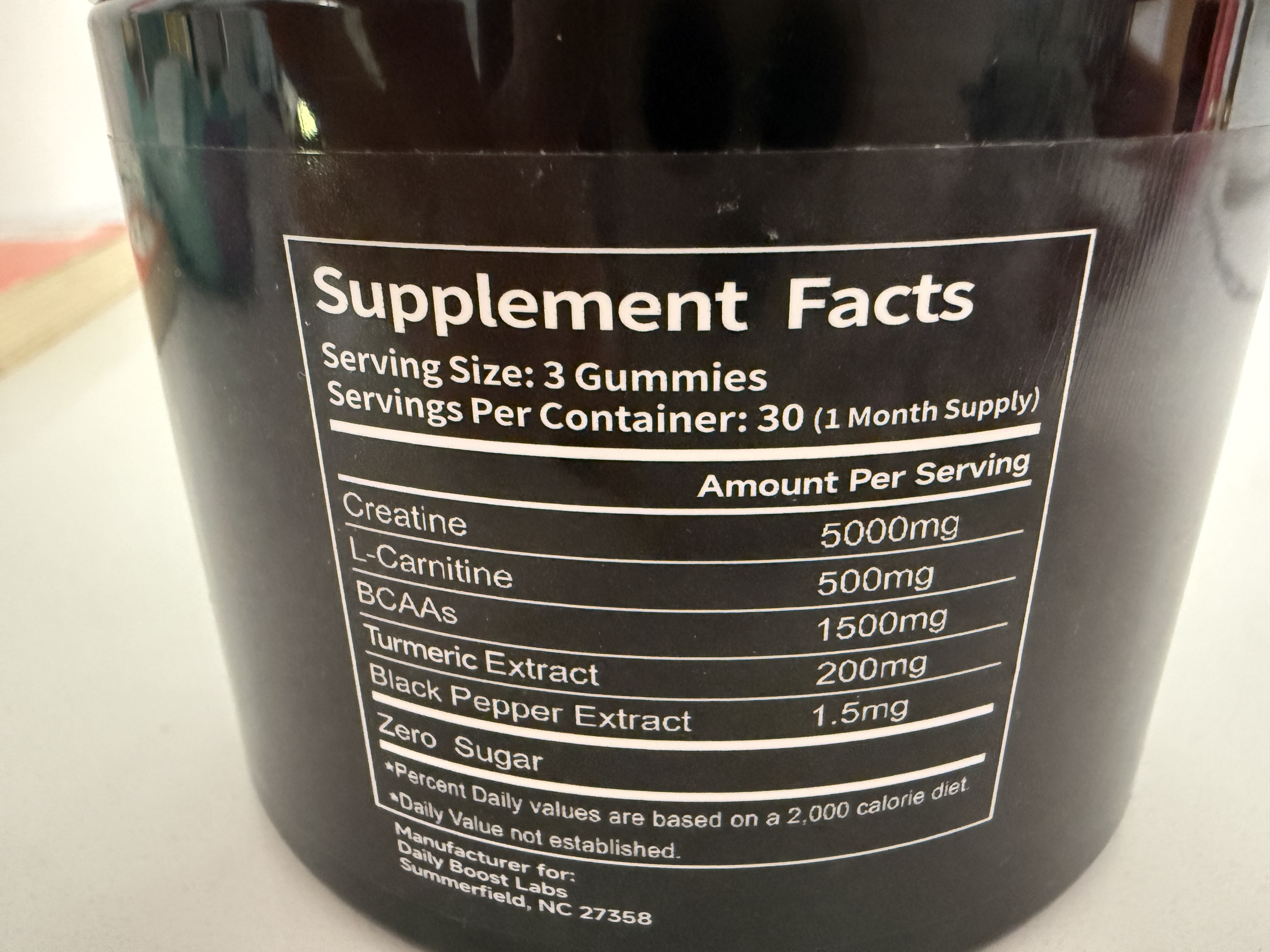 BASE Supplement Facts Panel